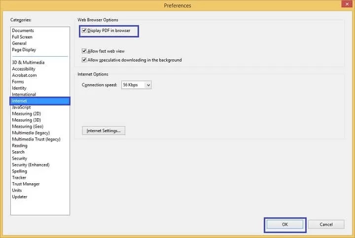 View PDFs in browser