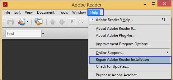 Update or Repair Your PDF Reader
