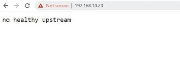 no healthy up stream