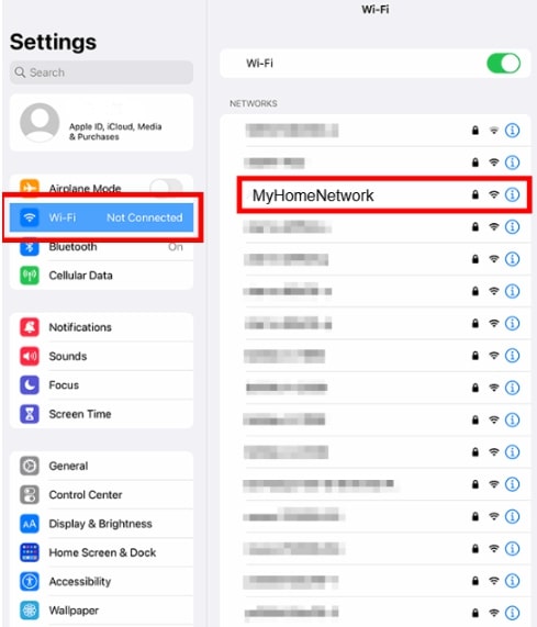 Wi-Fi setting on iphone