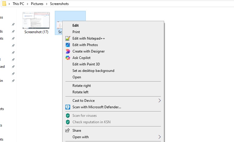 Context Menu
