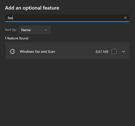 windows fax and scan feature