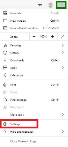 Edge settings