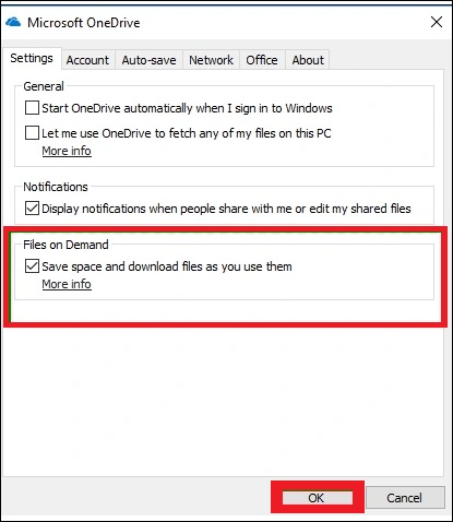 Files on demand