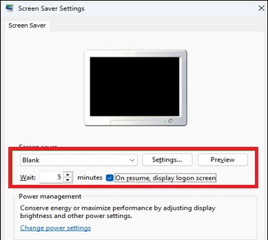Use Screen Saver Settings