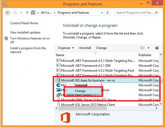 uninstall microsoft 365