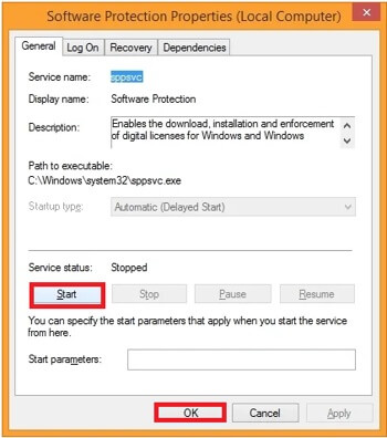 start Service Status