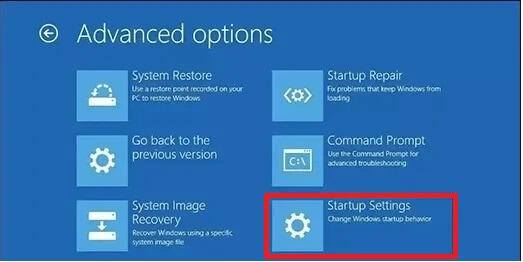 startup settings