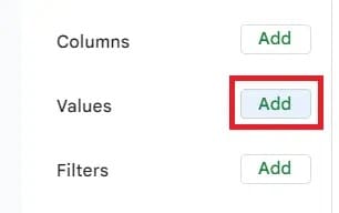 add values