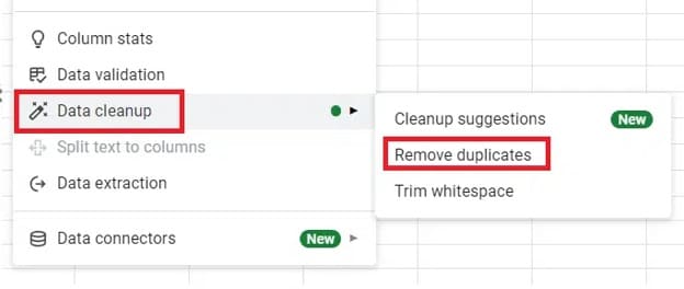 Data cleanup - Remove duplicates.