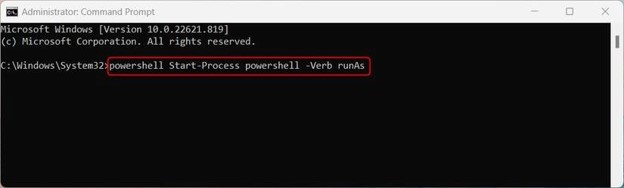powershell Start-Process powershell -Verb