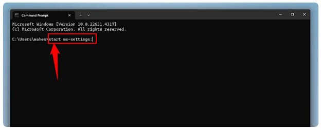start ms-settings