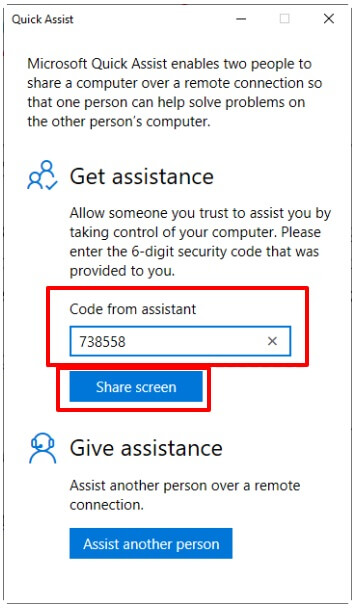 share screen