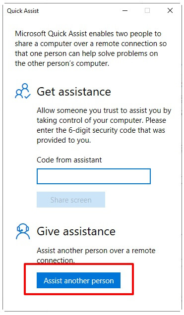 assist another person