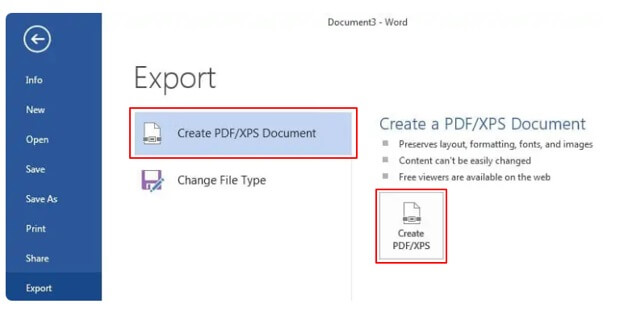 export as pdf