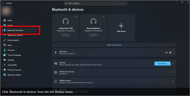 Bluetooth & devices