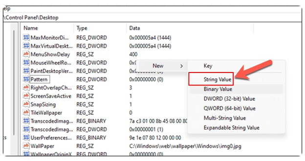 string value