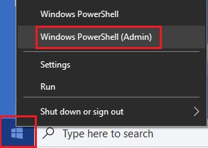 windows powershell admin