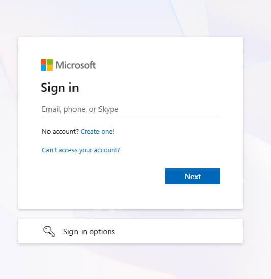 microsoft account log in
