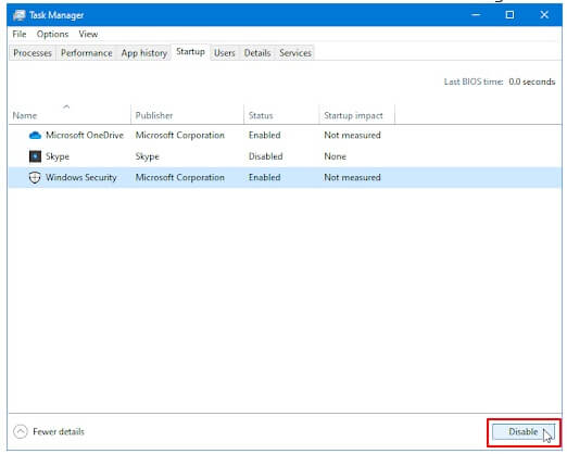disable windows security