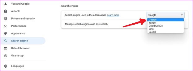 search engine - google
