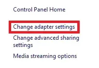 Change Adapter Settings