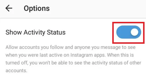 Show activity status