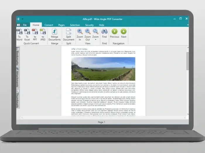 Wide Angle PDF Converter